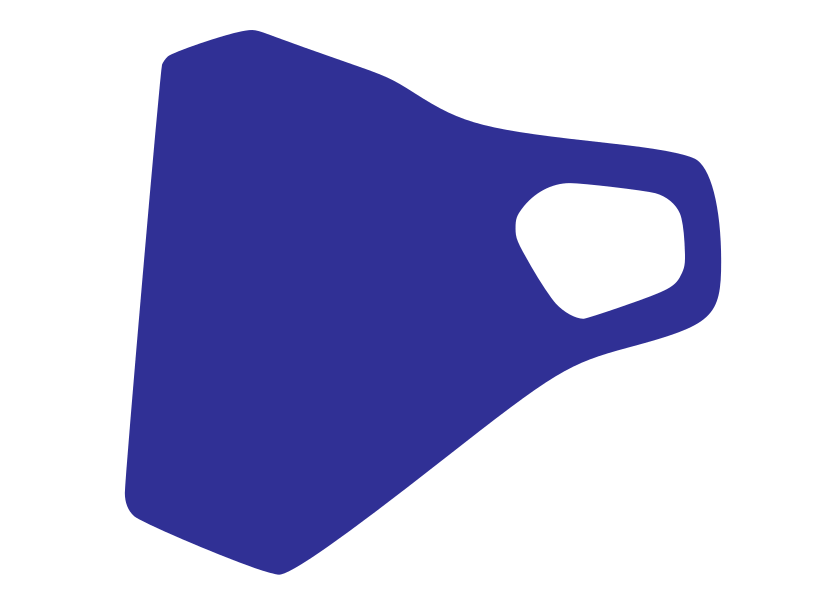 o-range CARE Schutzmaske blau (royal) | UNBEDRUCKT